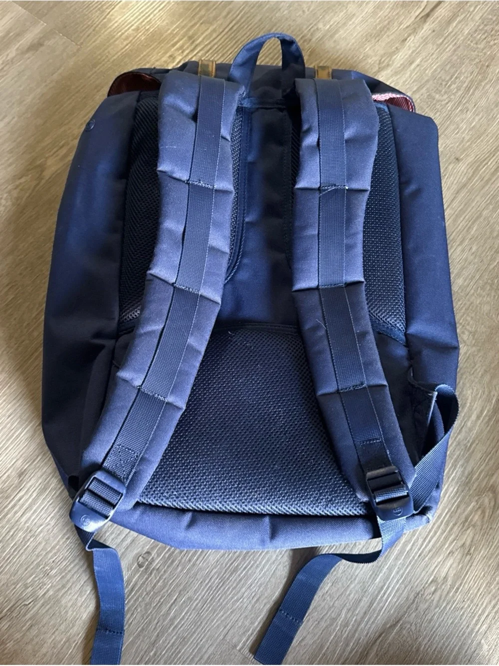 Herschel Supply Company Navy Backpack with Tortoiseshell-Pattern Straps